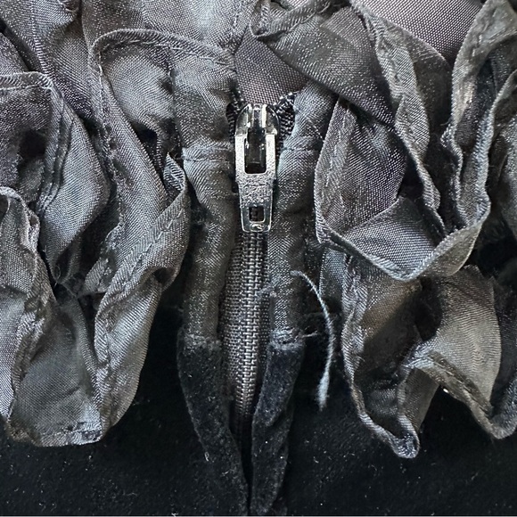 Vintage Laura Ashley Strapless Velvet Taffeta Gown Plum Black 10 Old Money Goth - Picture 8 of 14